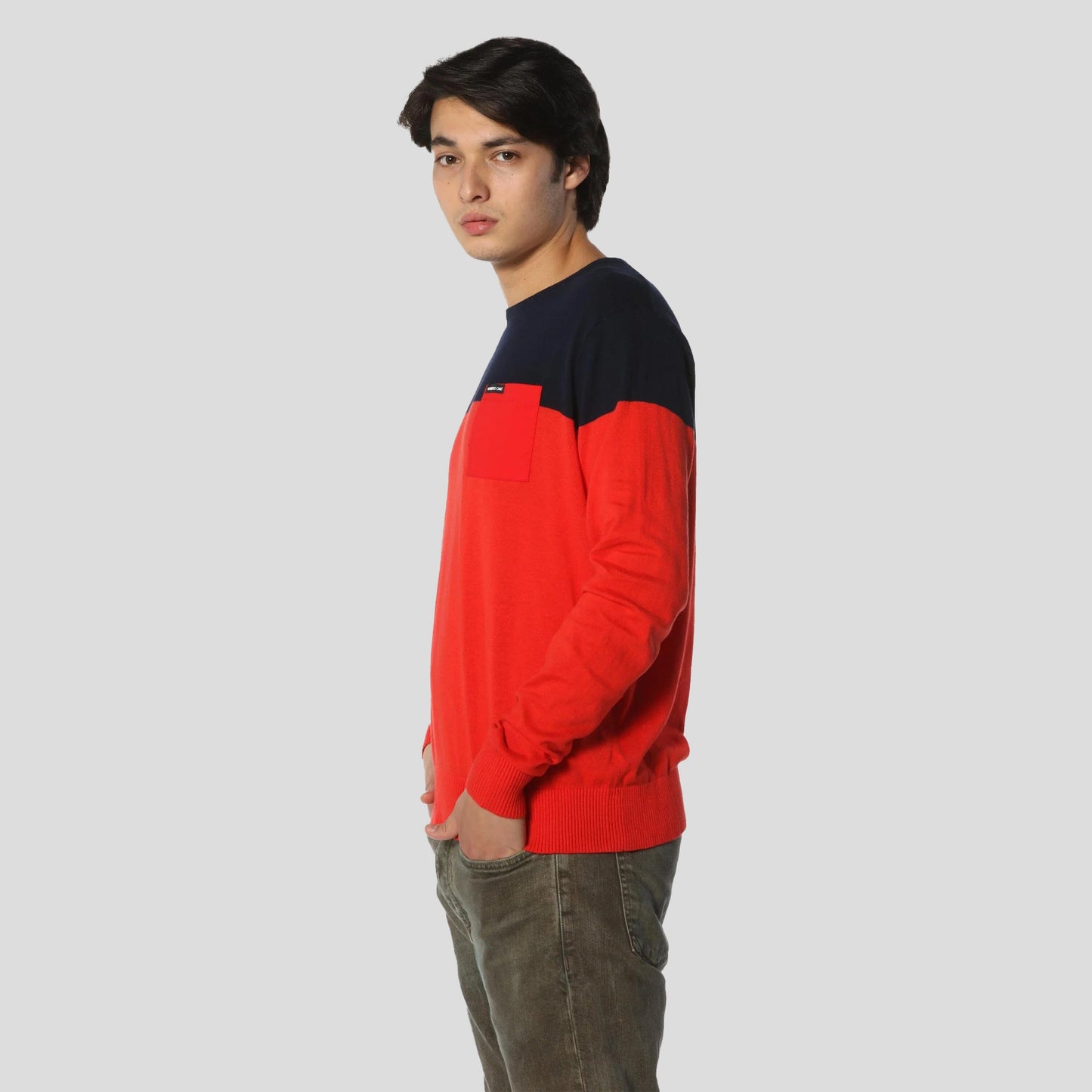 Men's Color Block Pullover Sweater - FINAL SALE