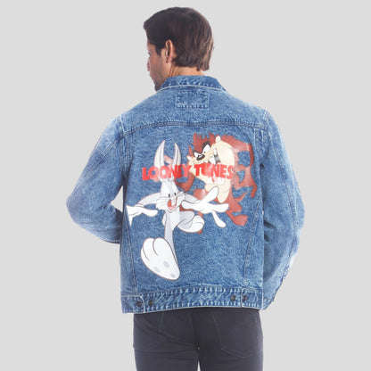 Men's Denim Looney Tunes Bugs Placement Jacket - FINAL SALE