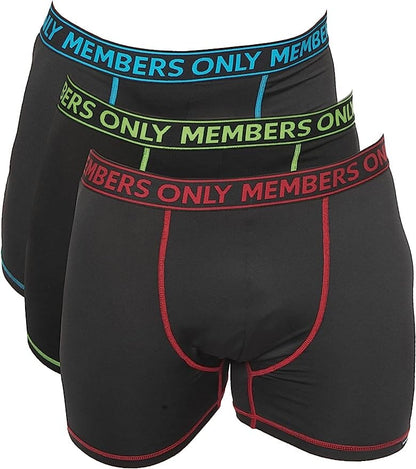 Men's 3PK Athletic Boxer Brief Contrast Elastic - FINAL SALE