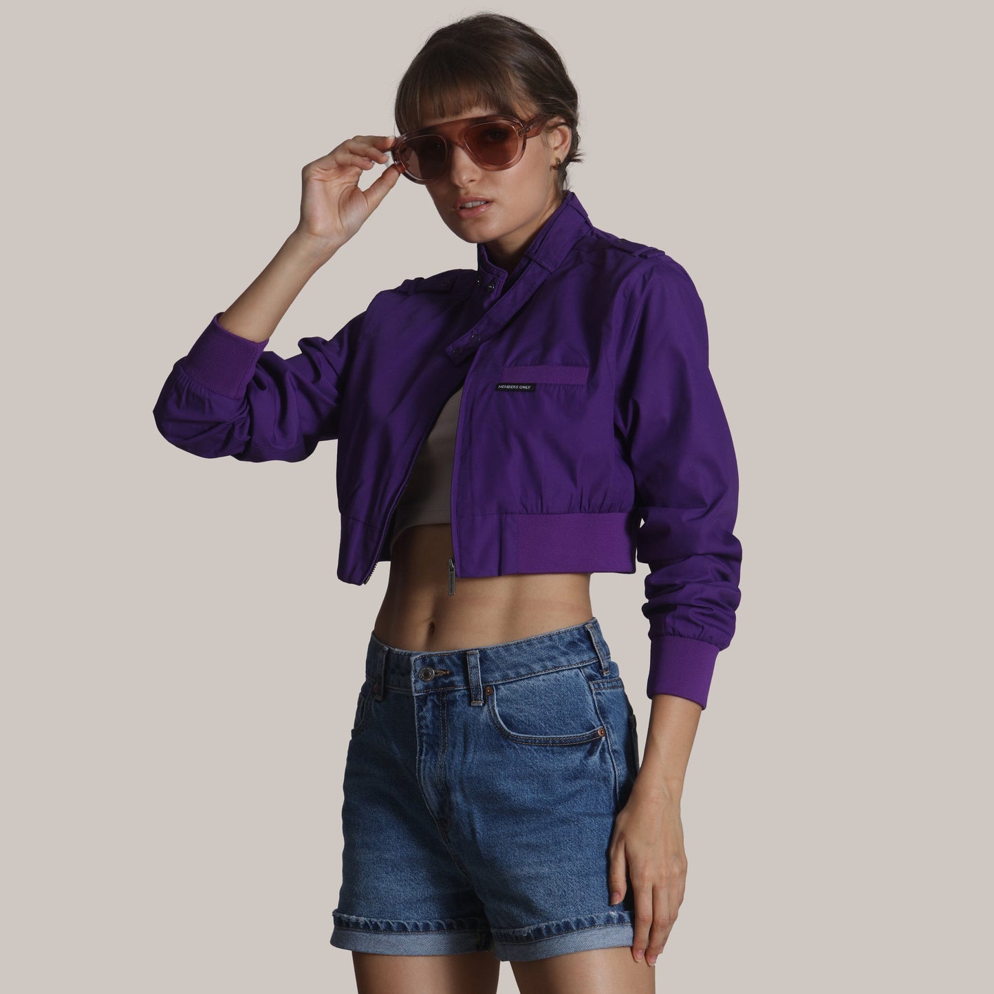 Women's Mini Cropped Racer Jacket