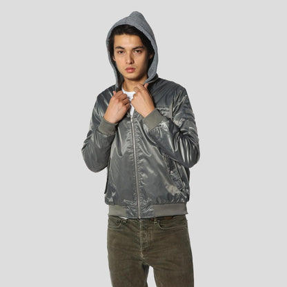 Men's Flight Satin Twill Hooded Jacket - FINAL SALE