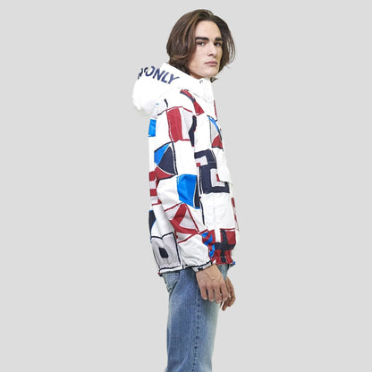 Men's Flag Print Pullover Windbreaker Jacket  - FINAL SALE