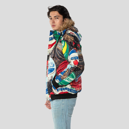 Men's Bottle Cap Print Jacket - FINAL SALE