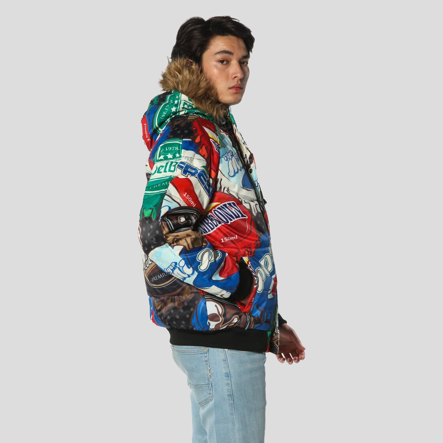 Men's Bottle Cap Print Jacket - FINAL SALE