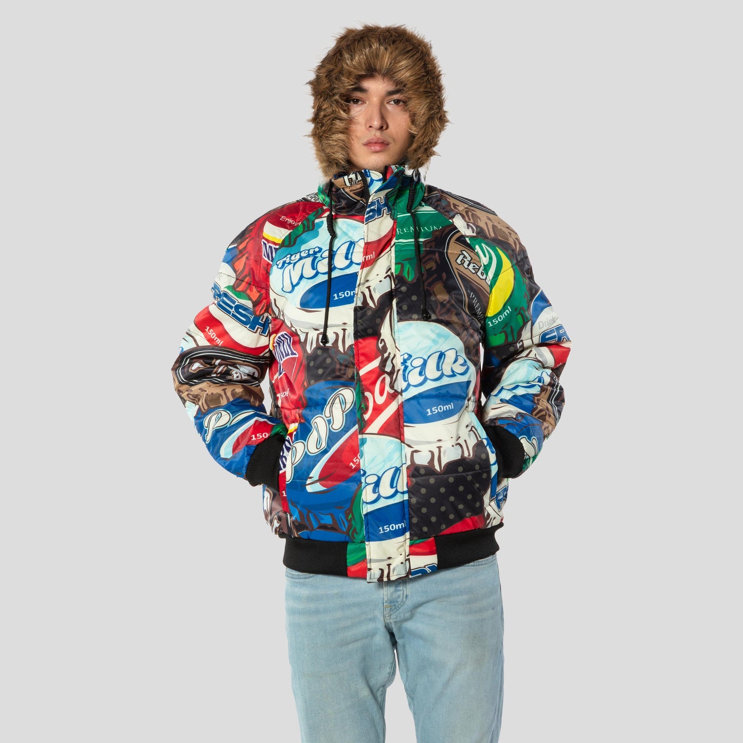 Men's Bottle Cap Print Jacket - FINAL SALE