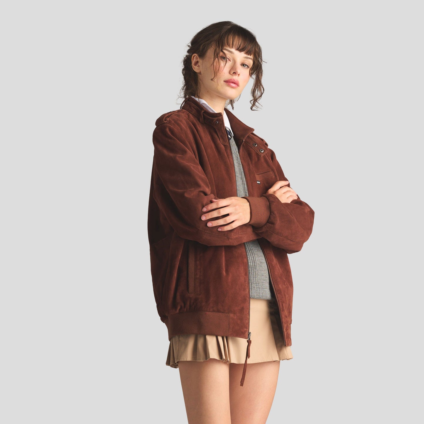 Women's Soft Suede Iconic Oversized Jacket