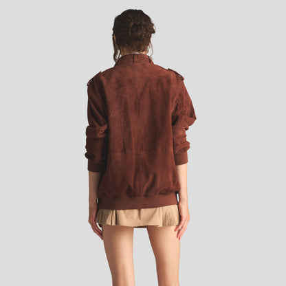 Women's Soft Suede Iconic Oversized Jacket