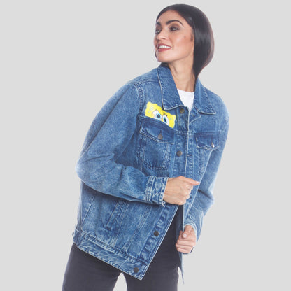 Women's SpongeBob Denim Oversized Jacket - FINAL SALE