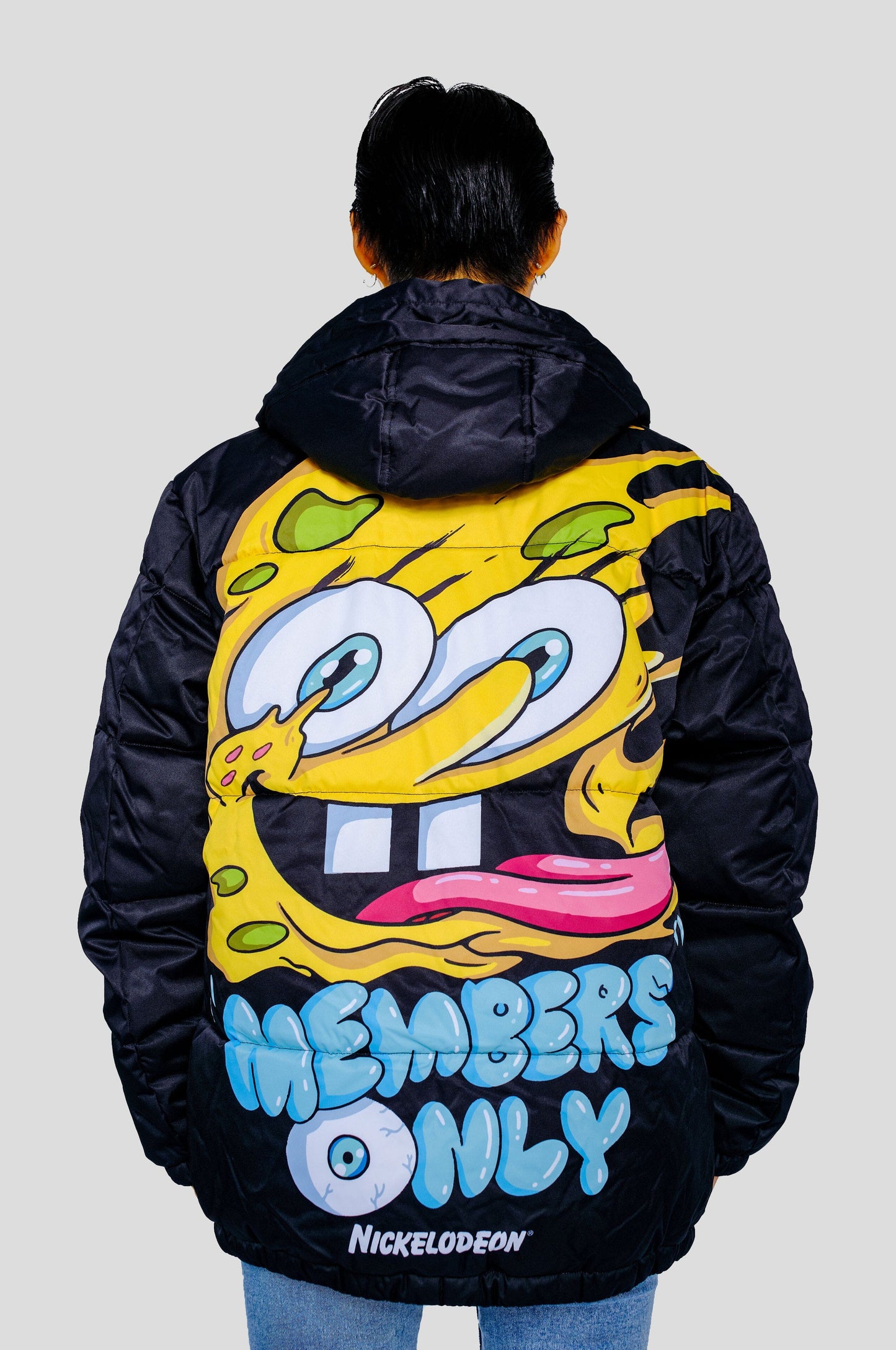 Women's Rad Spongebob Puffer Oversized Jacket - FINAL SALE