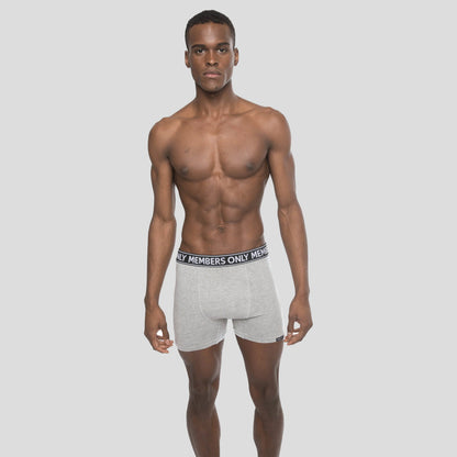 Men's 3PK Cotton Spandex Boxer Brief - Black/White/Grey - FINAL SALE