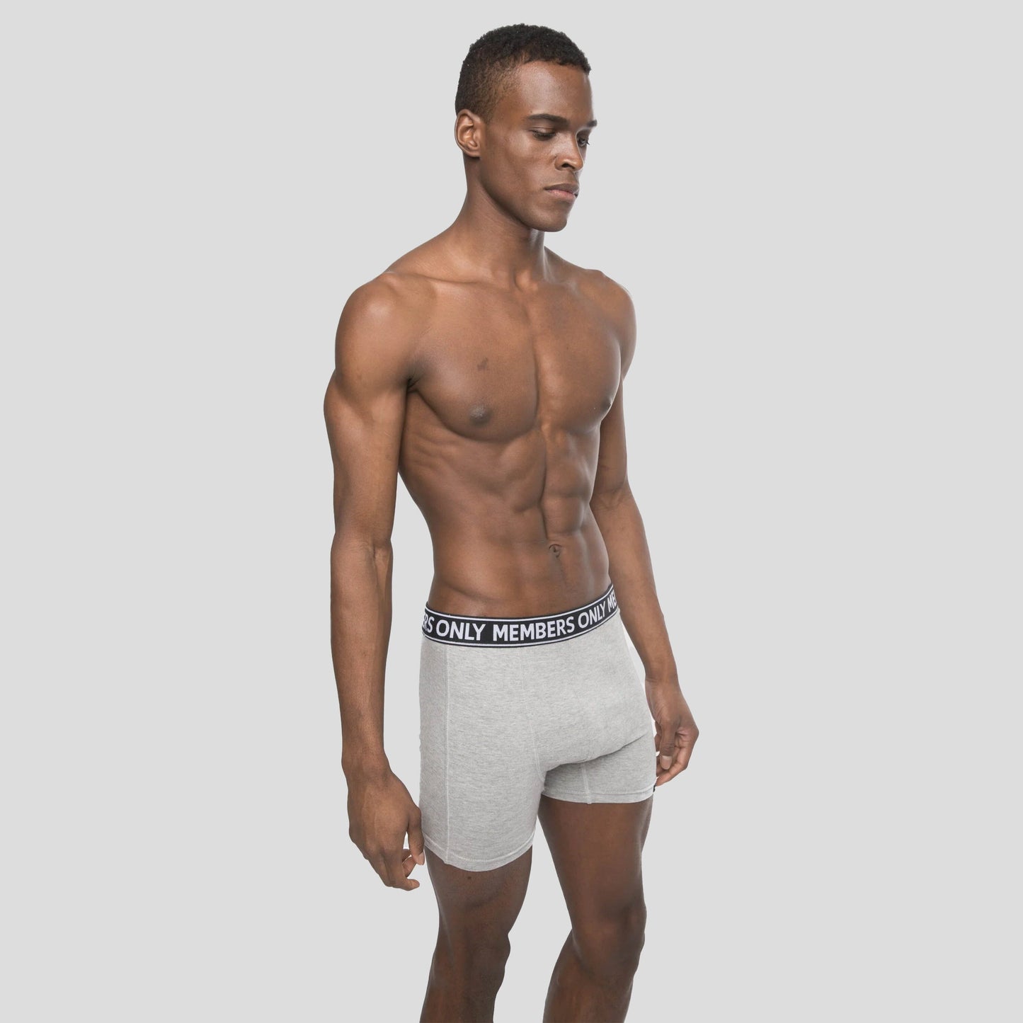 Men's 3PK Cotton Spandex Boxer Brief - Black/White/Grey - FINAL SALE