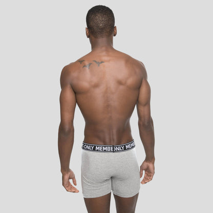 Men's 3PK Cotton Spandex Boxer Brief - Black/White/Grey - FINAL SALE