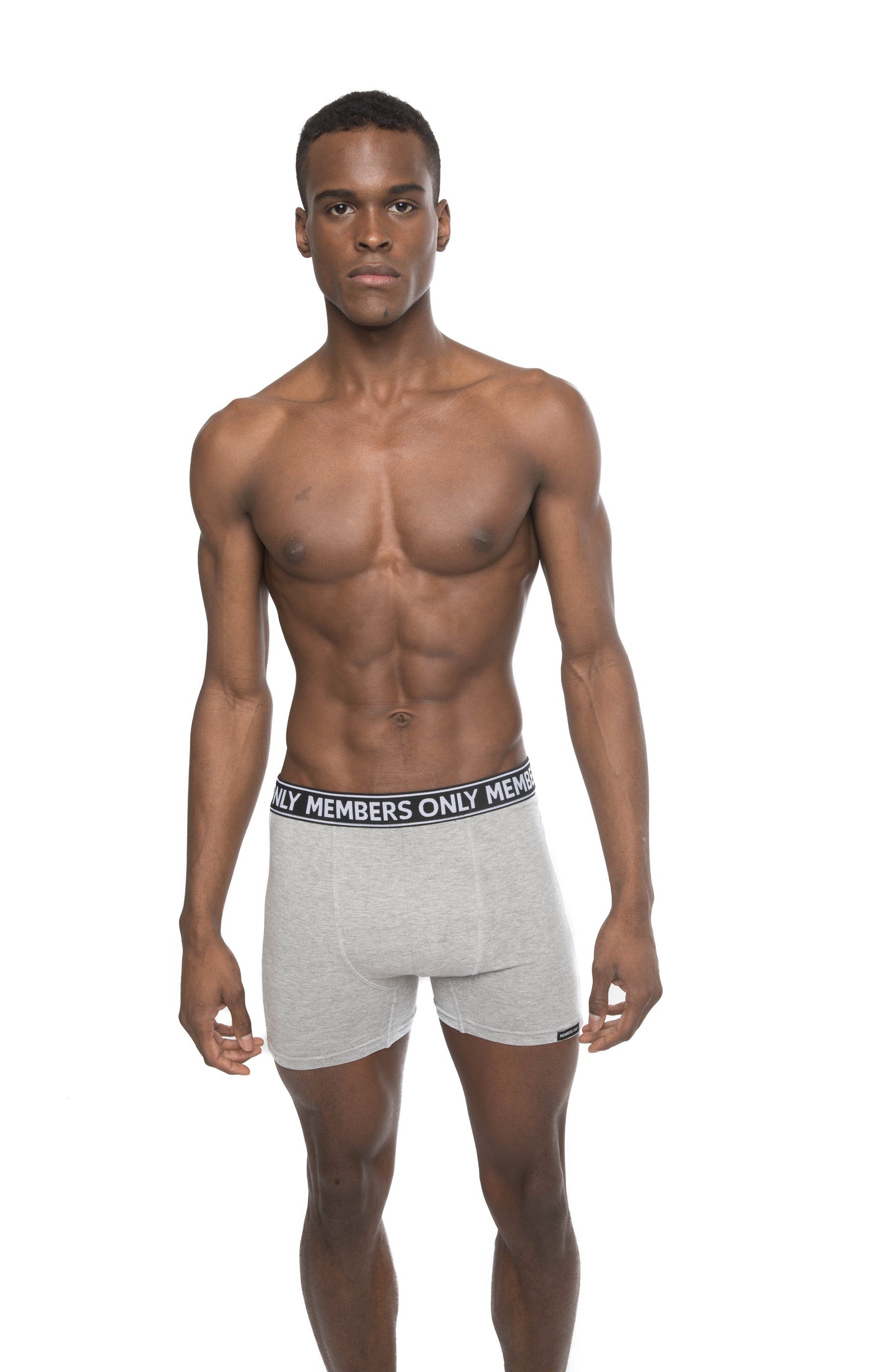 Men's 3PK Cotton Spandex Boxer Brief - Black/White/Grey - FINAL SALE