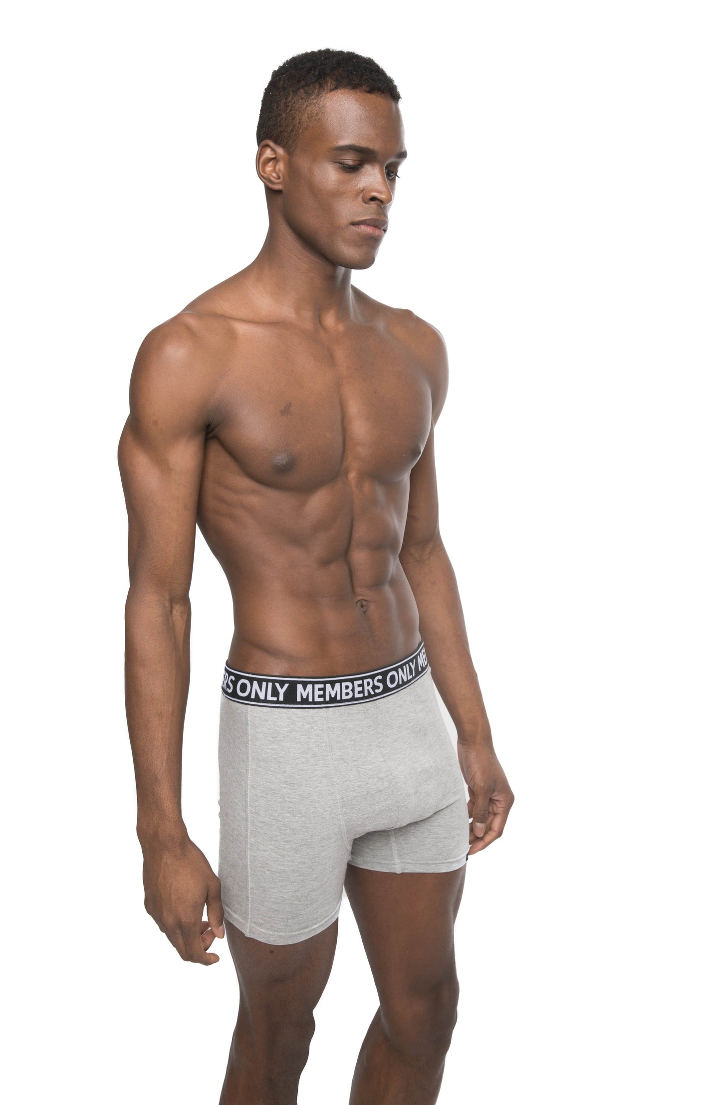 Men's 3PK Cotton Spandex Boxer Brief - Black/White/Grey - FINAL SALE