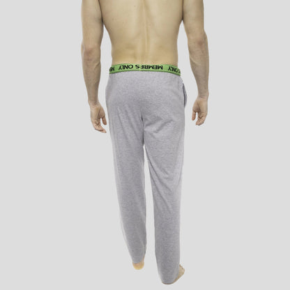 Men's Heather Contrast Elastic Sleep Pants - Grey Green - FINAL SALE