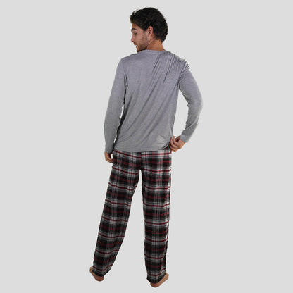 Men's Bamboo Rayon Long Sleeve Knit Sleep Shirt - Grey - FINAL SALE