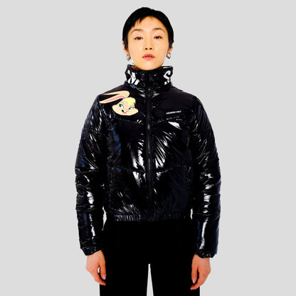 Women's Space Jam High Shine Puffer with Printed Jacket - FINAL SALE