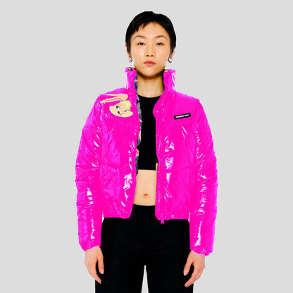 Women's Space Jam High Shine Puffer with Printed Jacket - FINAL SALE