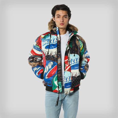 Men's Bottle Cap Print Jacket - FINAL SALE