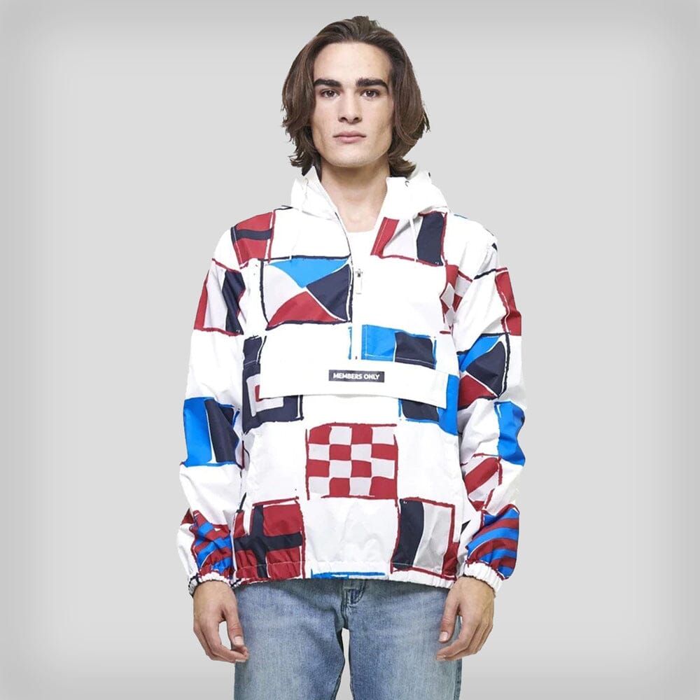 Men's Flag Print Pullover Windbreaker Jacket  - FINAL SALE