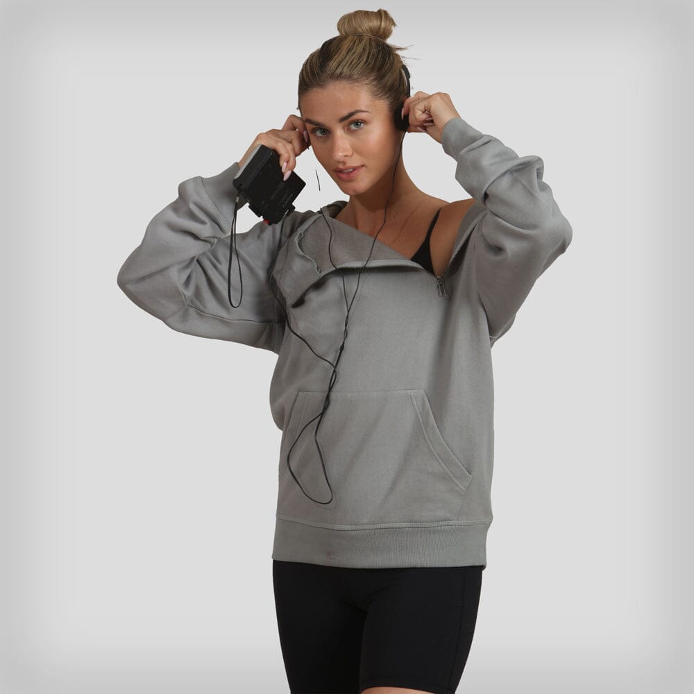 Women's Taylor Double Zipper Pullover Oversized Hoodie