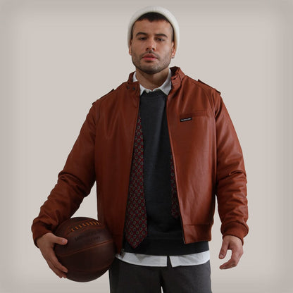 Men's Faux Leather Iconic Racer Jacket